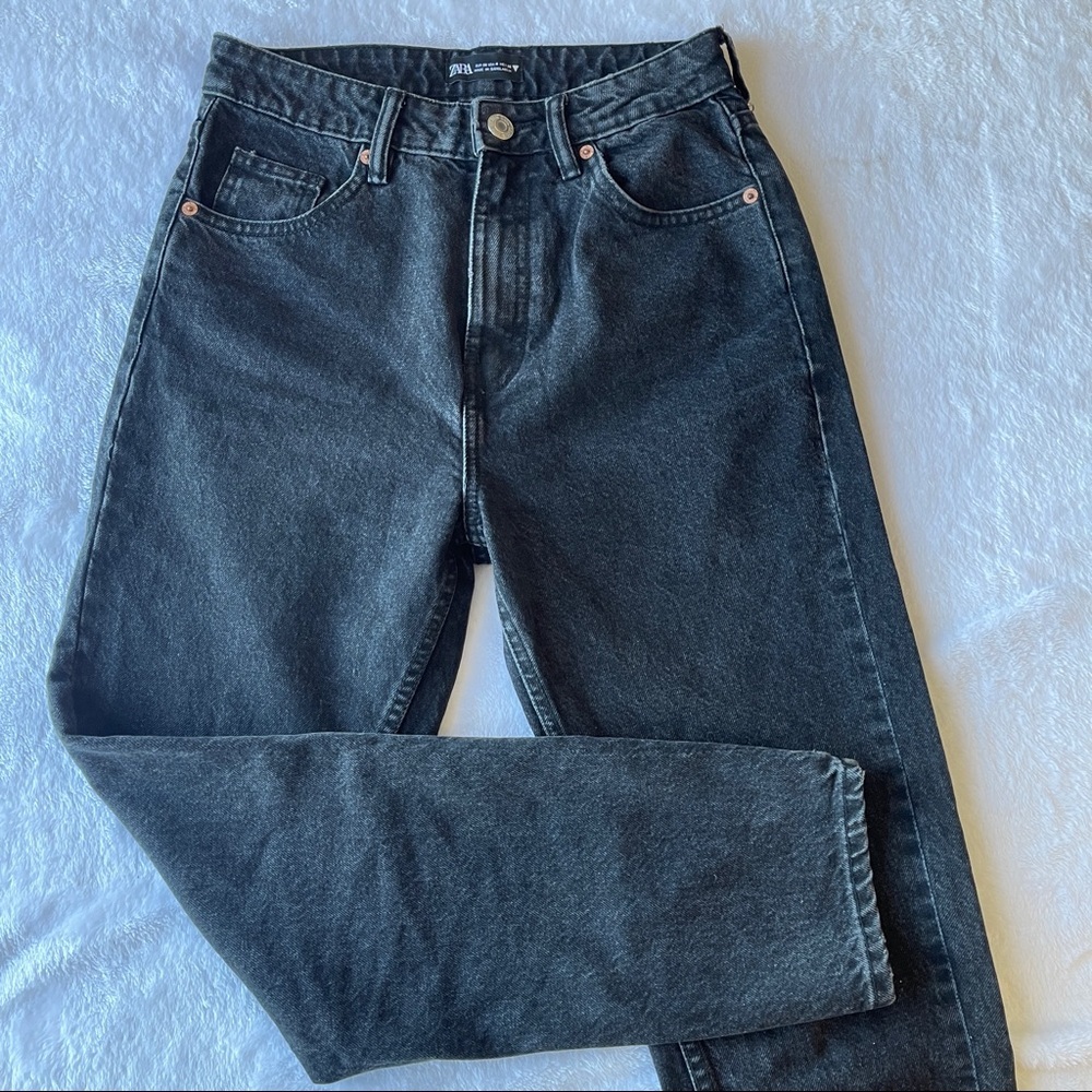 Zara High Rise Black Jeans